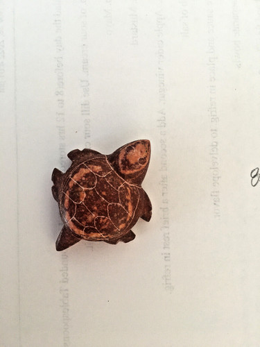 Pipstone turtles hand carved - pipstone,
